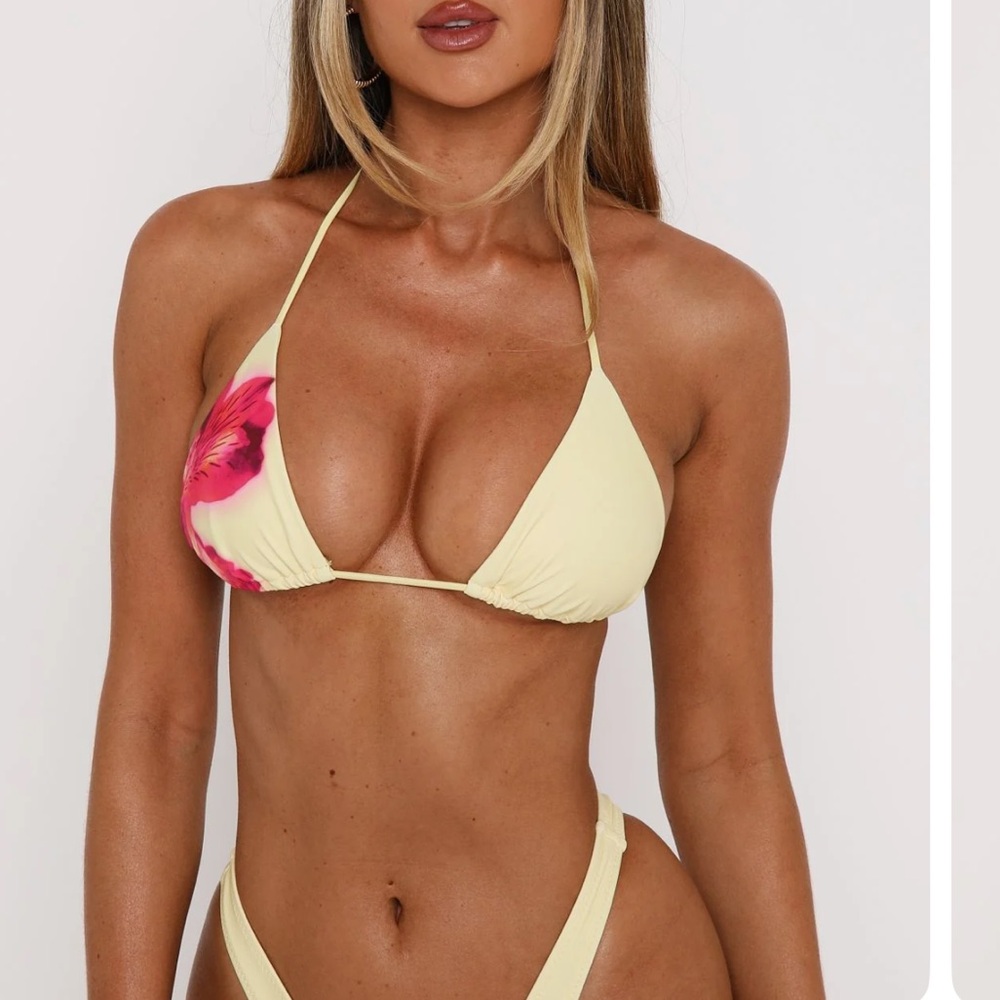 White Fox Golden Hour Bikini Top - Lemon Rush
